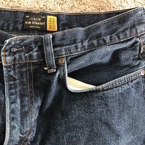 J. Crew Dark Navy Slim Straight Jeans